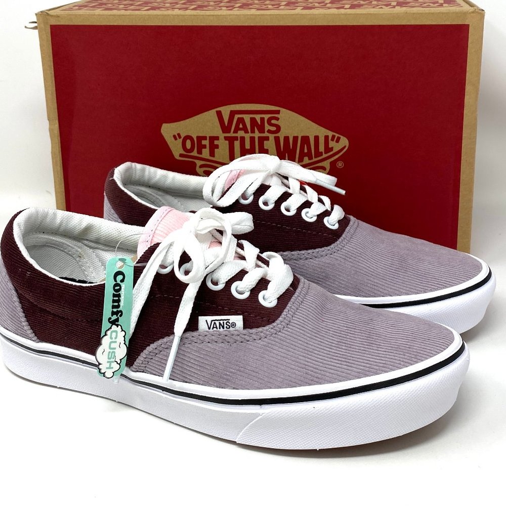 VANS Women Size 8 VN0A3WM91NA Comfycush Era Cord Red Pink Violet Velvet Sneaker